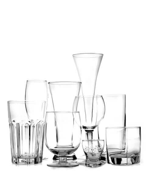 Glasses, cups and jugs